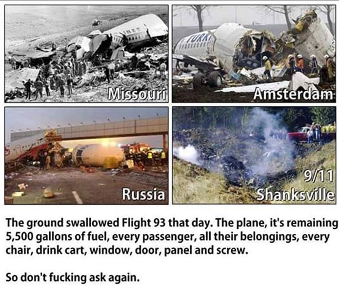 Flight 93 crash comparason